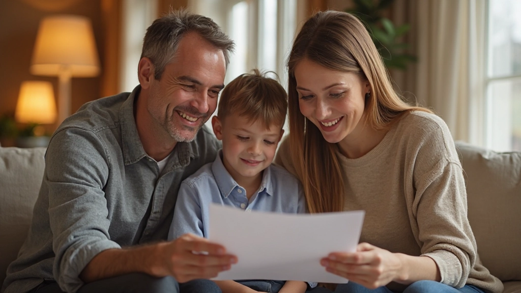Фото семьи, обсуждающей финансовые цели