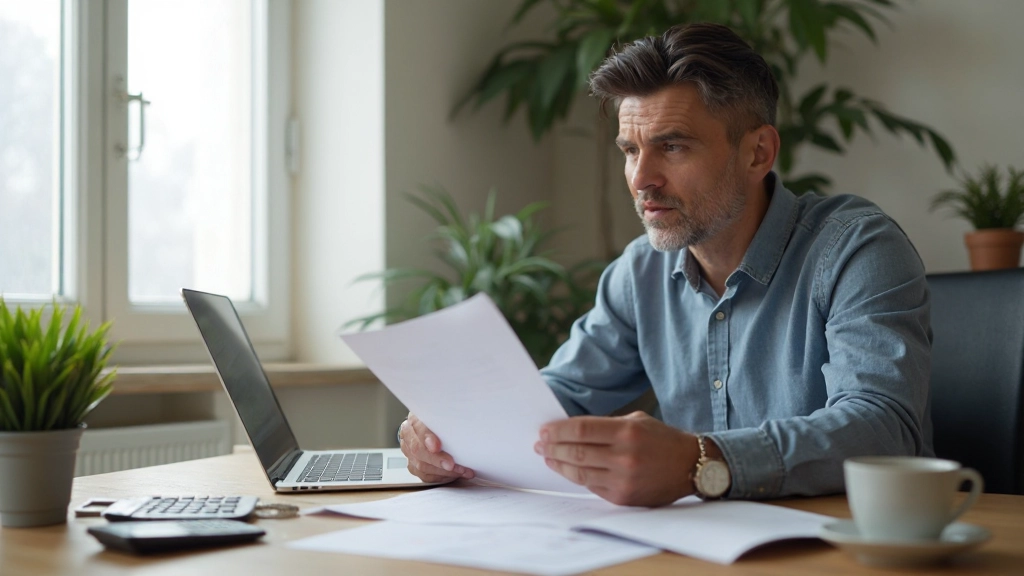 Профессиональное изображение организованного рабочего стола с финансовыми документами и калькулятором
