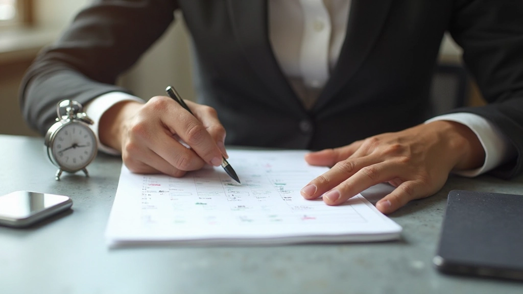 Часы и планировщик на столе показывают метод временных блоков