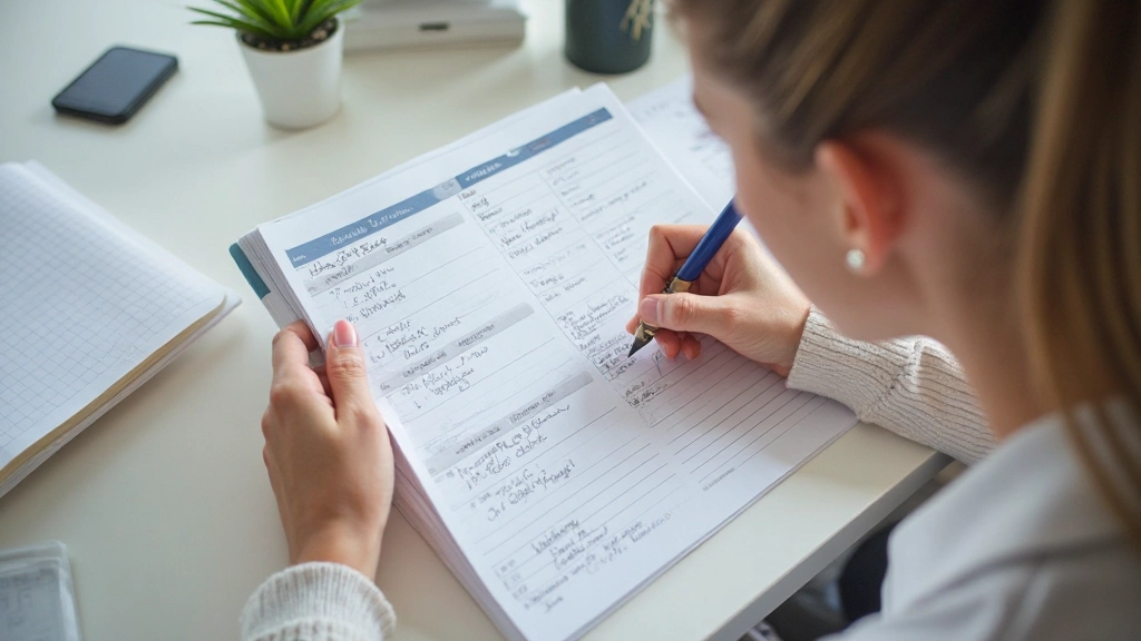 Иллюстрация системы учета расходов с таблицей бюджета